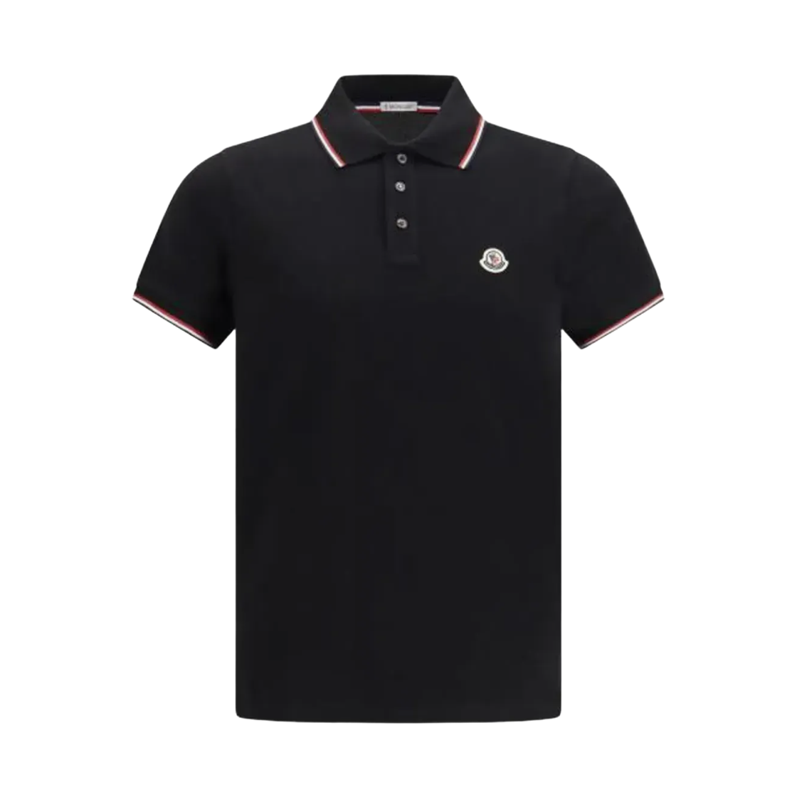 L2-091-8A70300-84556-999 Moncler Logo Cotton Piquet Polo Shirt Black - 26FW