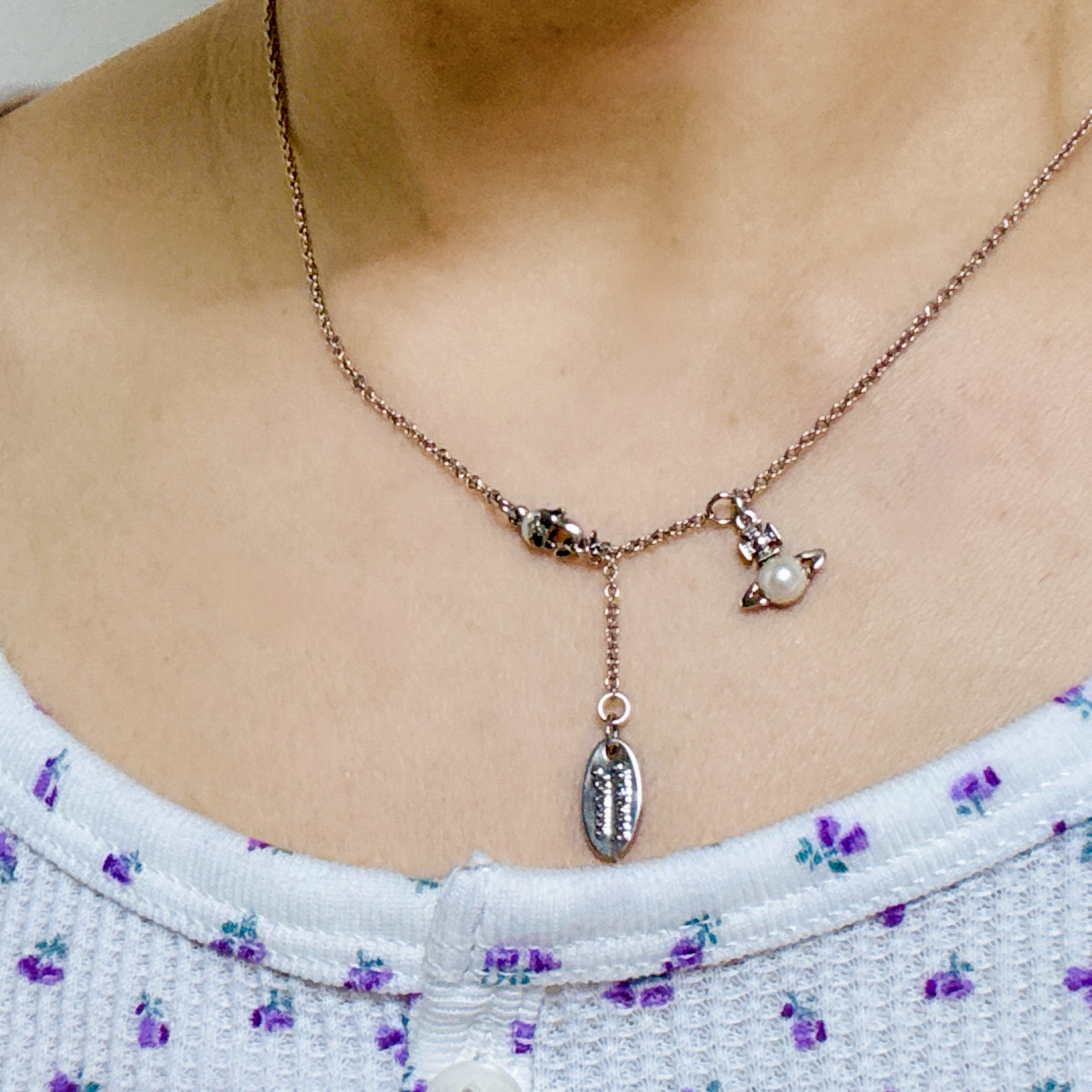 Vivienne Westwood Balbina Pearl Pendant Silver 착용 스타일