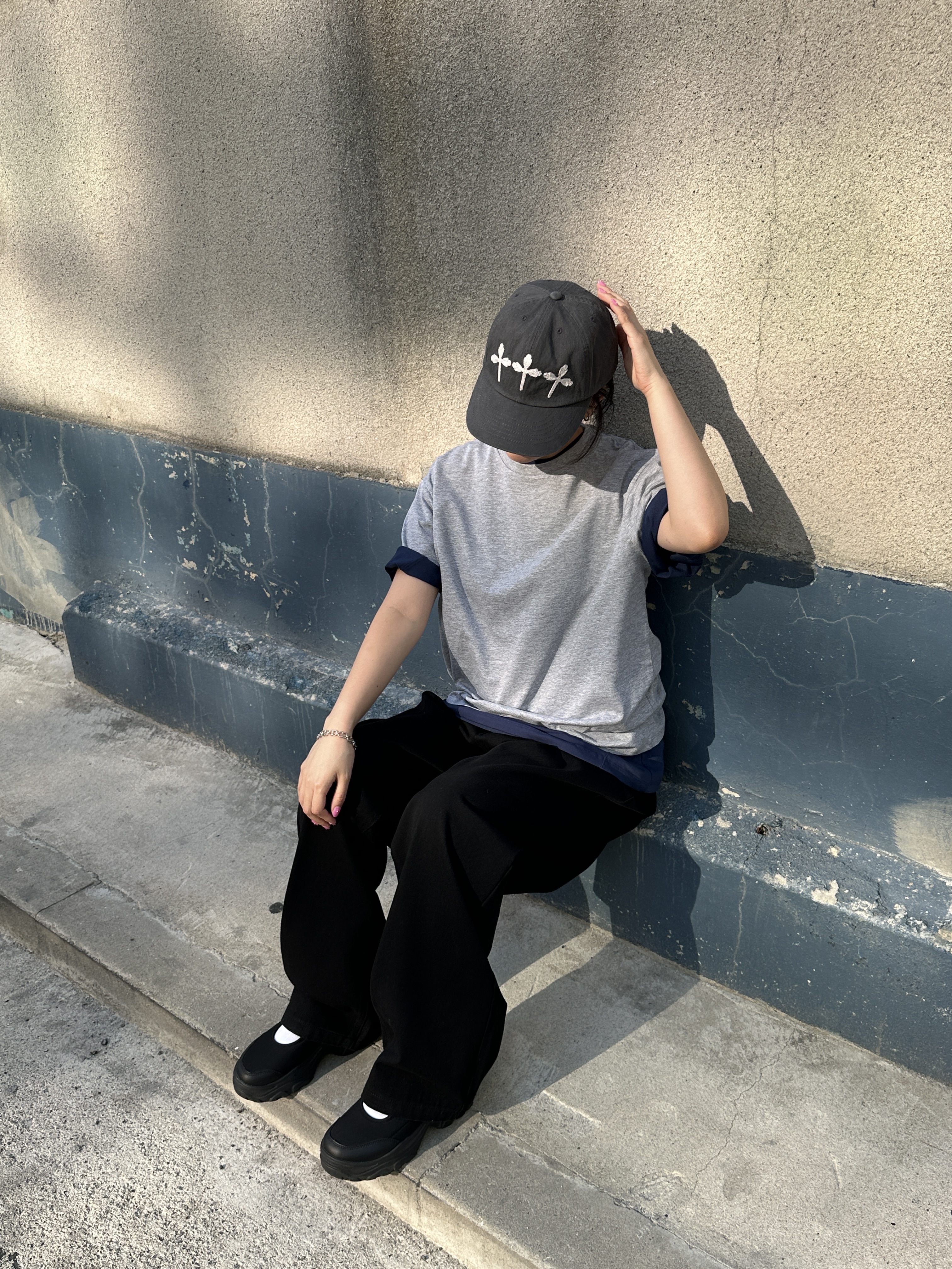 Millo Archive Rubens Cap Washed Charcoal, Millo Archive Rubens Cap Washed Black 착용 스타일 - 4