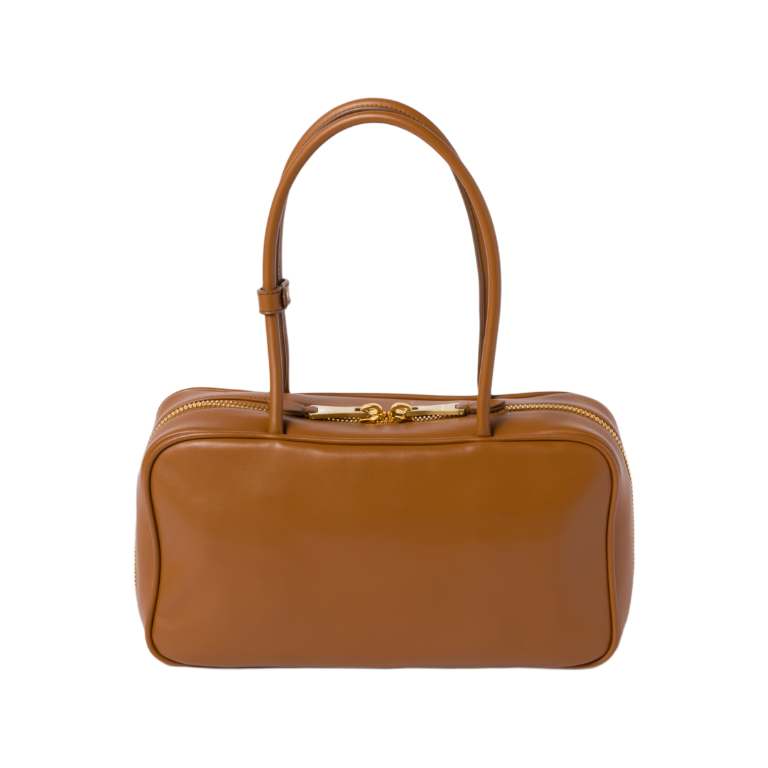 미우 미우 보 레더 탑 핸들 백 꼬냑(Miu Miu Beau Leather Top Handle Bag Cognac) - 3