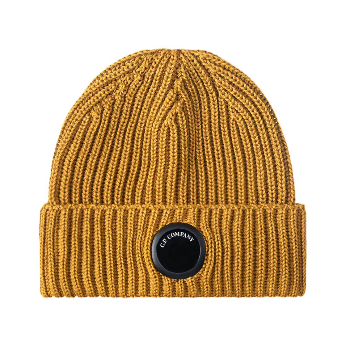 21CMAC739A005509A232 C.P. Company Extrafine Merino Wool Lens Beanie Buck Thorn Brown - 26FW