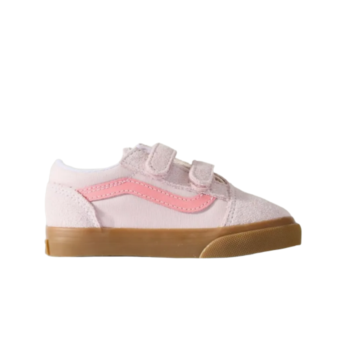 VN000CYAGSF (Kids) Vans Old Skool Velcro Gum Sole Pink