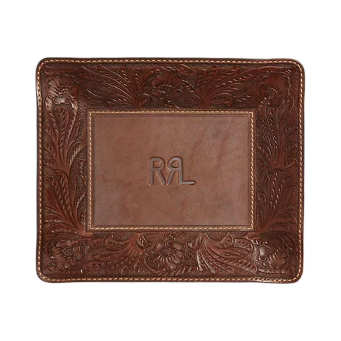 더블알엘 핸드 툴 레더 발렛 트레이 브라운(Double RL Hand-Tooled Leather Valet Tray Brown)