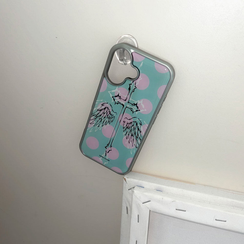 비비블 하우스 맥세이프 민트윙즈 폰케이스(BIBIBL HOUSE MagSafe Pink Wings Phone Case) - 3