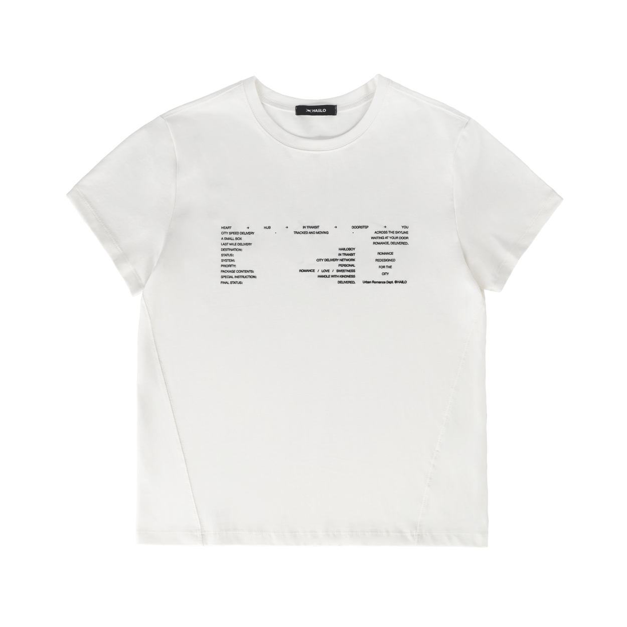 헤일로 시티 마일 티 라벨 화이트(HAiiLO City Mile Tee Label White)