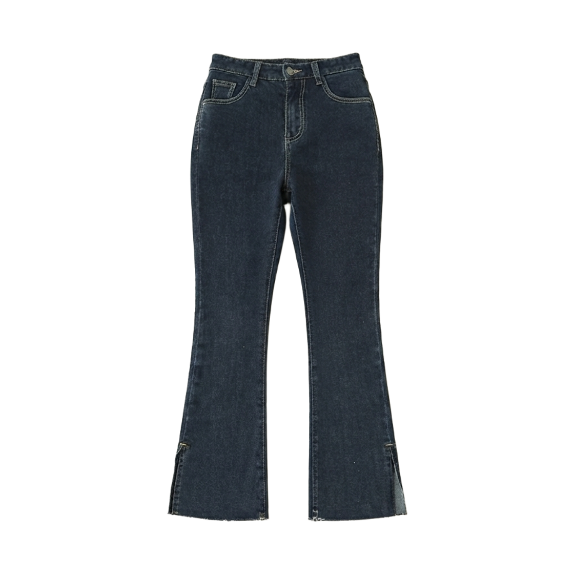 GW3619-블루 GCLIP Warm Napping Side Slit Bootcut Denim Pants Blue