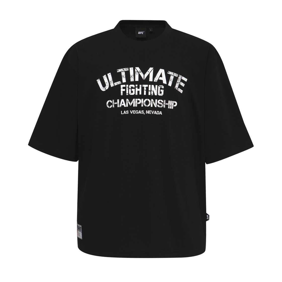 유에프씨 스포츠 얼티밋 빅로고 메가핏 반팔 티셔츠 블랙 U2SSX3101BK(UFC SPORT Ultimate Big Logo Mega Oversized Fit Ss Black) - 1