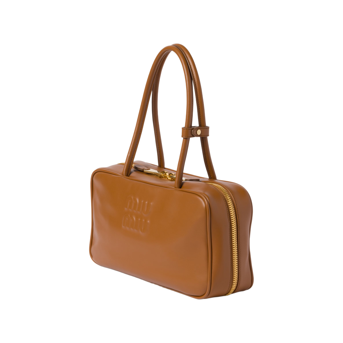 미우 미우 보 레더 탑 핸들 백 꼬냑(Miu Miu Beau Leather Top Handle Bag Cognac) - 2