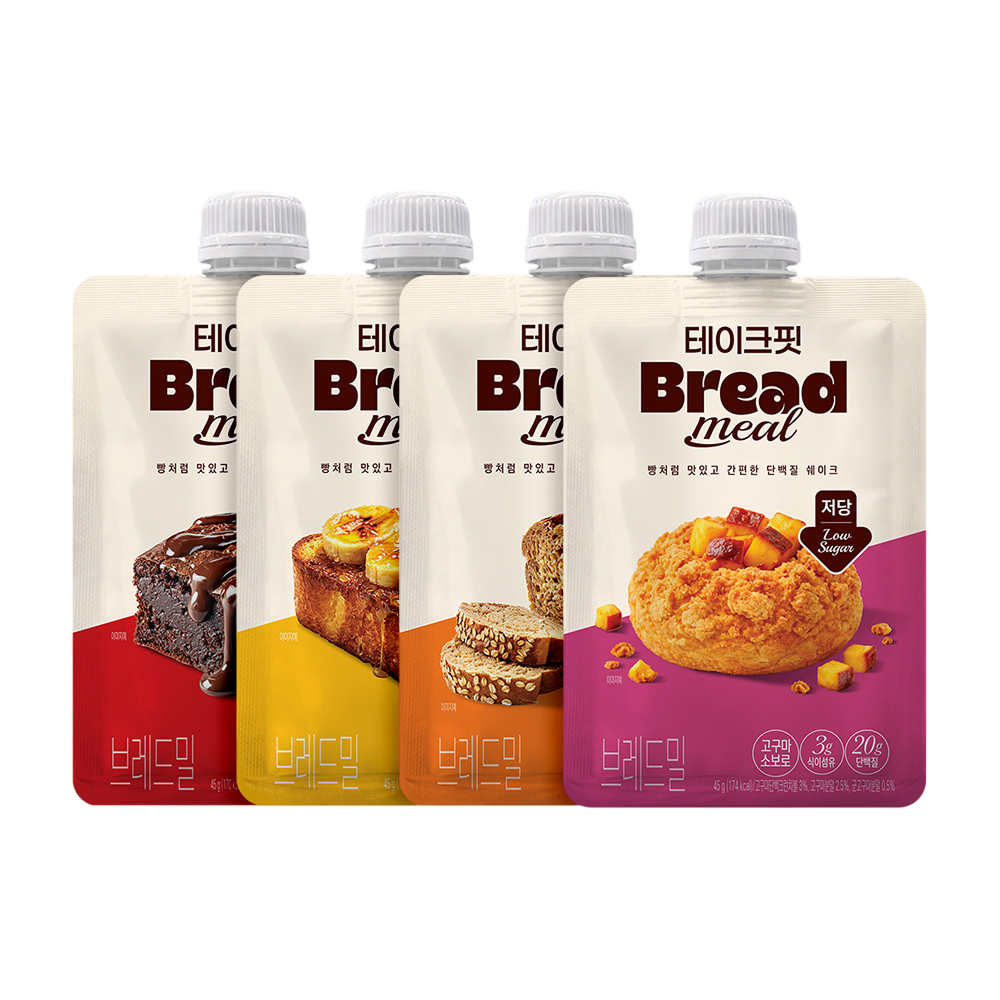 테이크핏 브레드밀 4종 14개 ( = 2팩 ) 골라담기 ( 택 2 )(Takefit breadmeal 4-Flavor 14 each( 2 whole pack ) (Select 2))