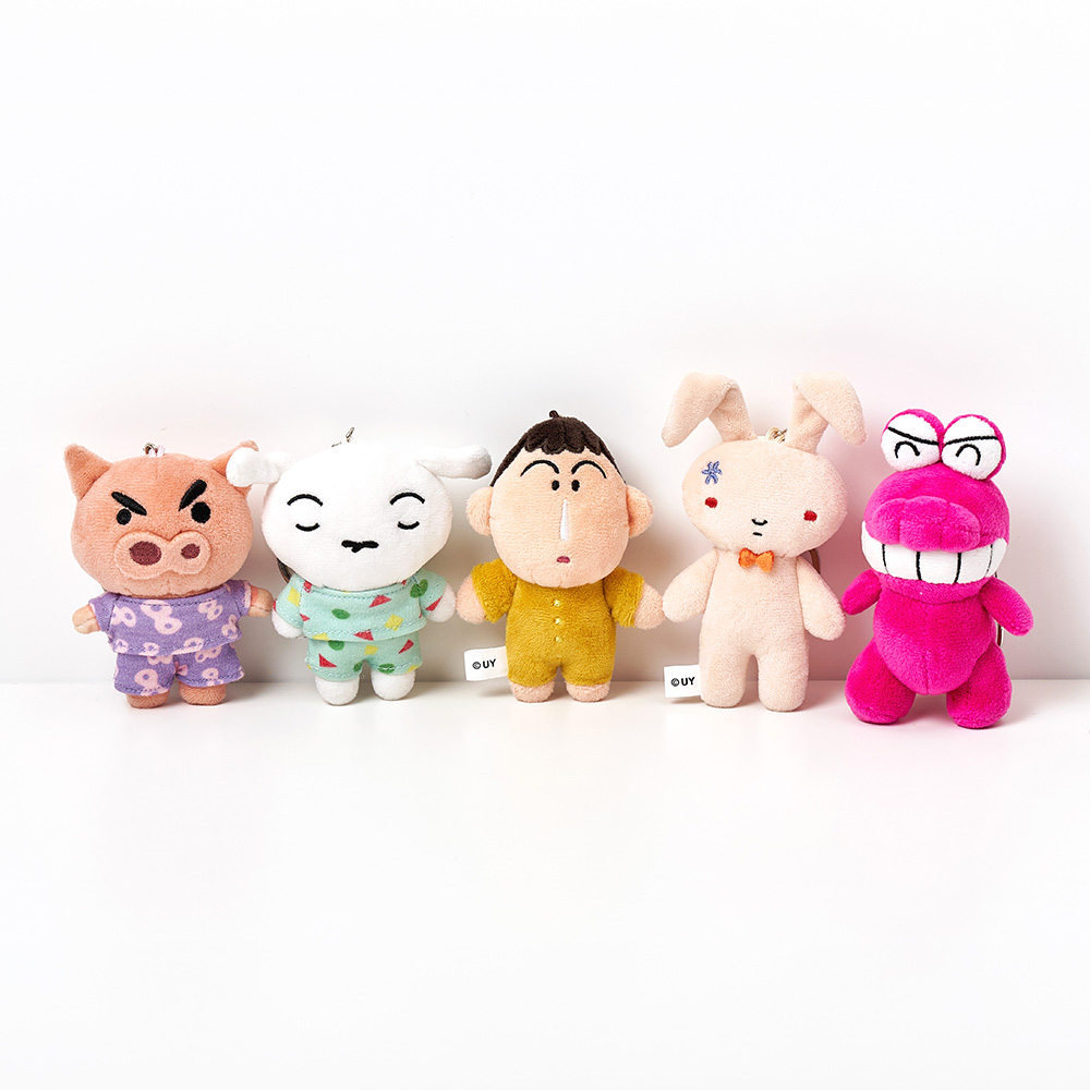 대원미디어 짱구는못말려 잠옷친구들 인형 키링 앵그리 유리토끼(Daewonmedia Crayon Shin Chan Pajama Friends Plush Doll Keyring Smile Angry Bunny) - 4