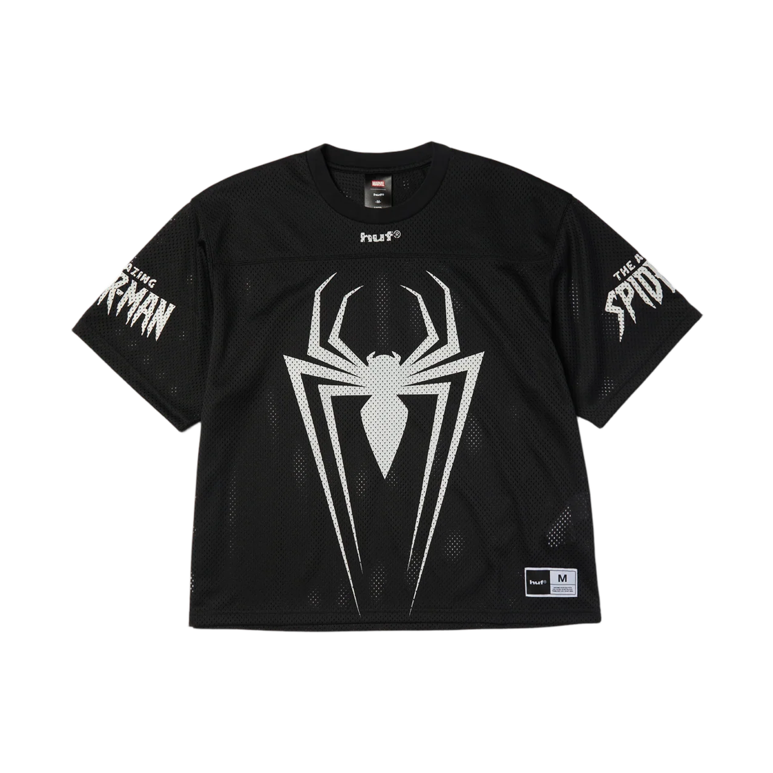 허프 x 스파이더 맨 풋볼 저지 블랙(Huf x Spider Man Football Jersey Black) - 1