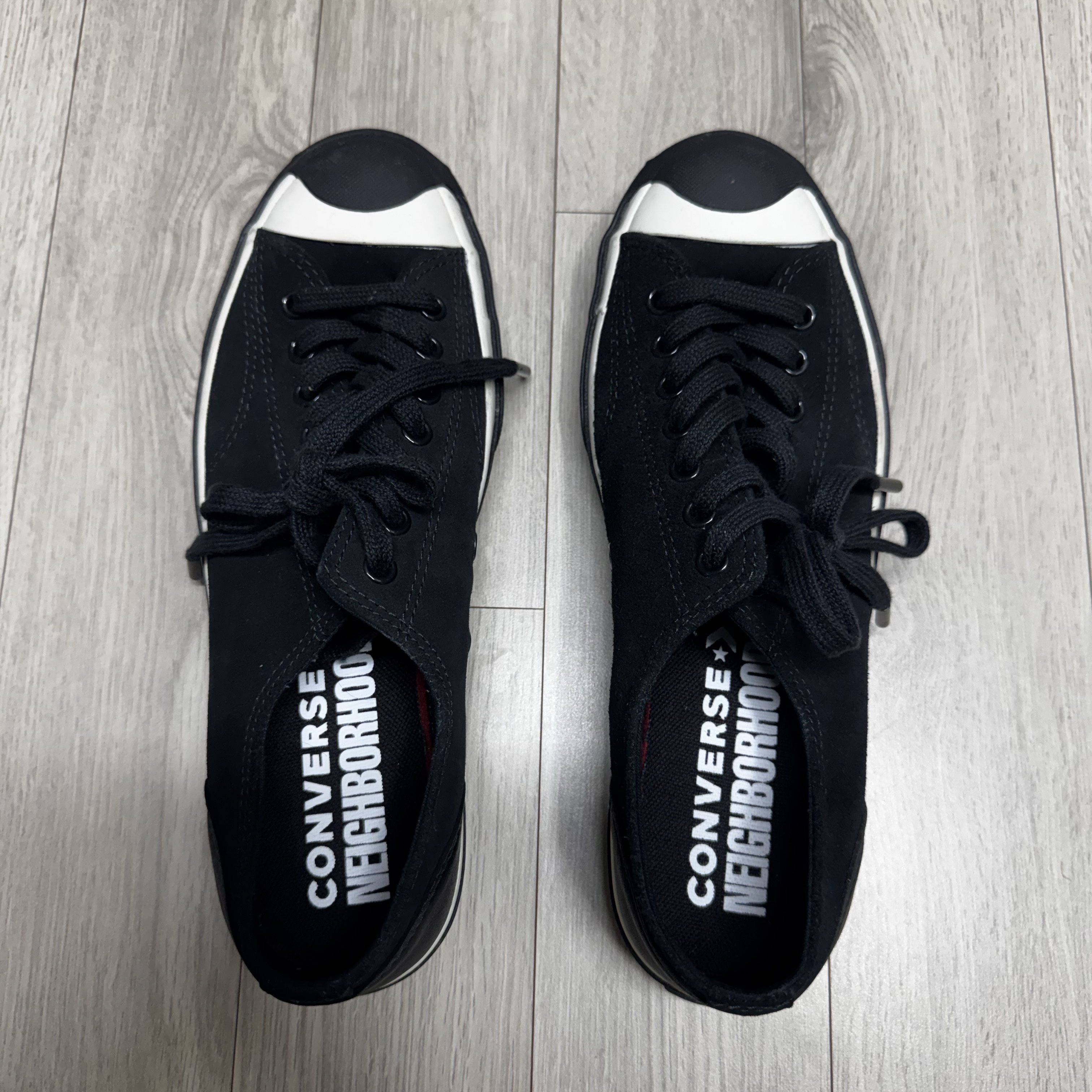 Converse x Neighborhood Jack Purcell Ox Motorcycle 착용 스타일 - 3