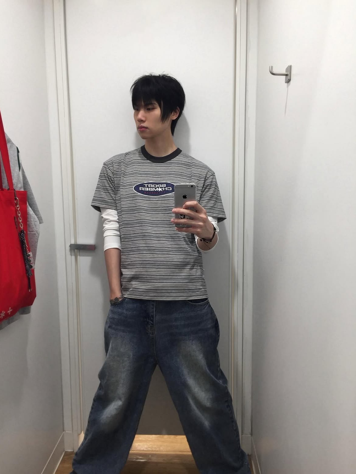 SPORT CHAMBER Capsule T-shirt GRAY 착용 스타일 - 1