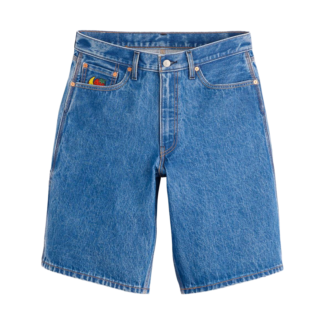 005S20000 Levi’s x Sky High Farm Goods Baggy Utility Shorts Mid Indigo Medium Wash