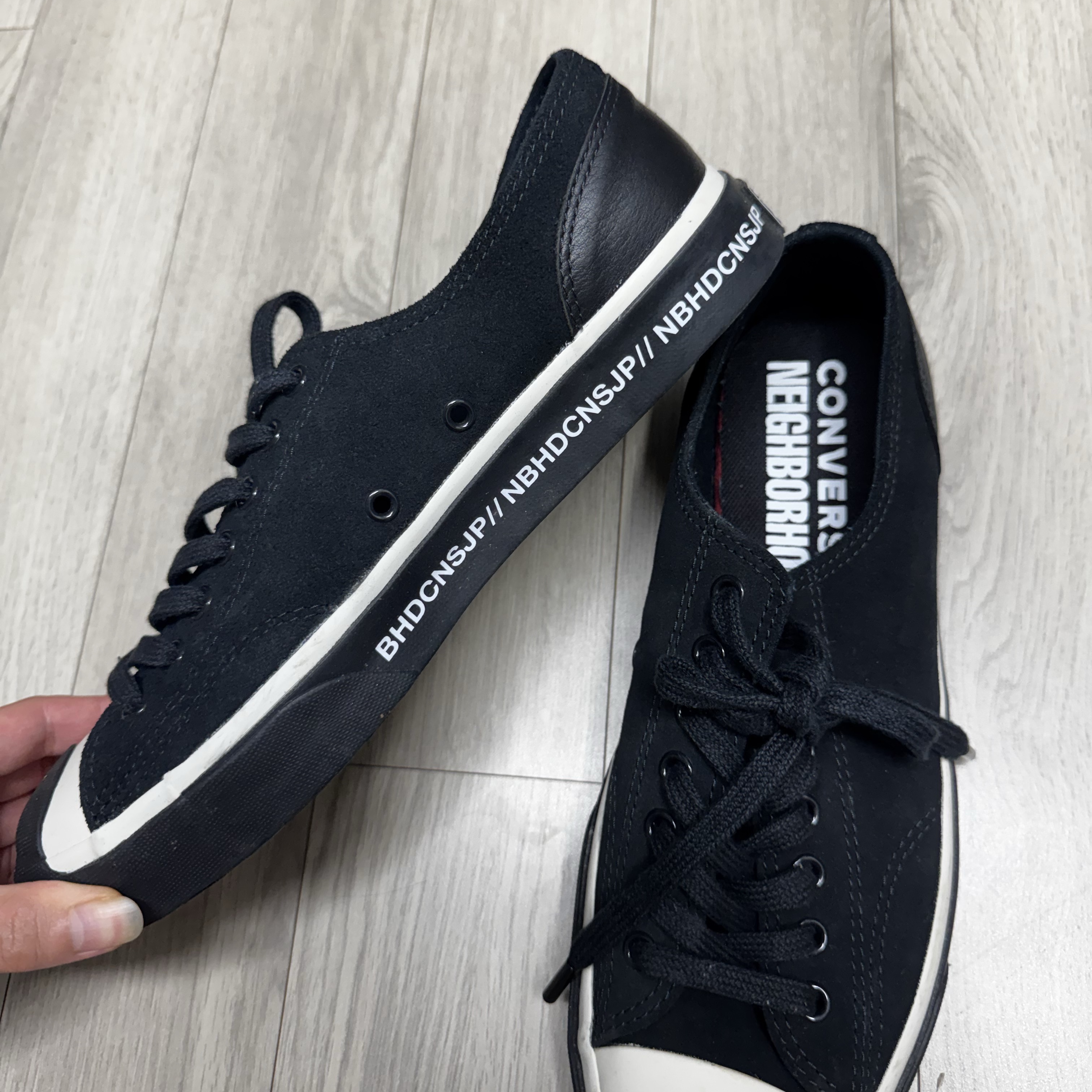 Converse x Neighborhood Jack Purcell Ox Motorcycle 착용 스타일 - 9