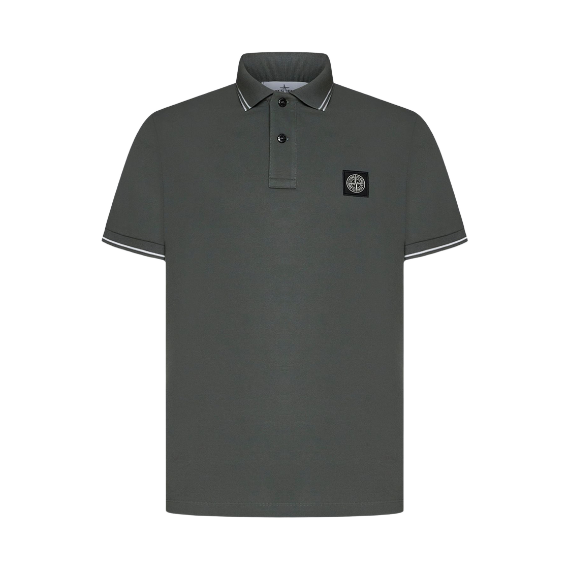 80152SC18 V0059 24S [25% 쿠폰] Stone Island 2SC18 Stretch Cotton Pique Short Sleeve Polo Shirt Musk Green - 24SS