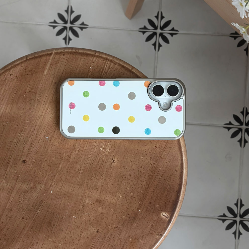 비비블 하우스 실버미러 컬러도트 폰케이스(BIBIBL HOUSE Silver Color Dot Phone Case) - 4