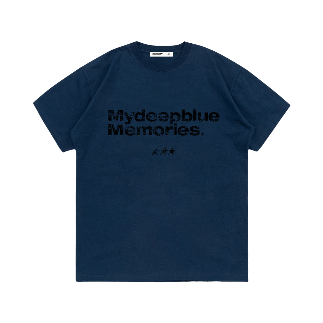 26072707 MydeepblueMemories Mm Text T-Shirtsnavy