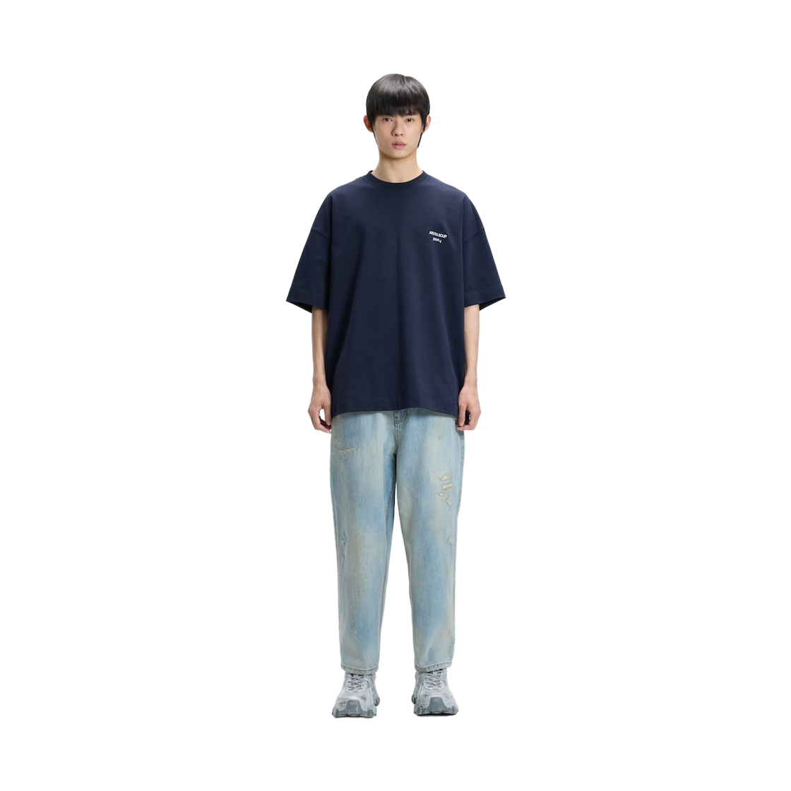 준지 x 아루타 수프 세미오버핏 숏슬리브 네이비(JUUN.J x ARUTA SOUP  Semioverfit Short Sleeve Navy) - 2