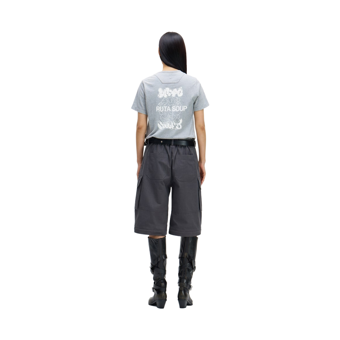 준지 x 아루타 수프 슬림핏 티셔츠 그레이(JUUN.J x ARUTA SOUP Slimfit T-shirts Grey) - 2