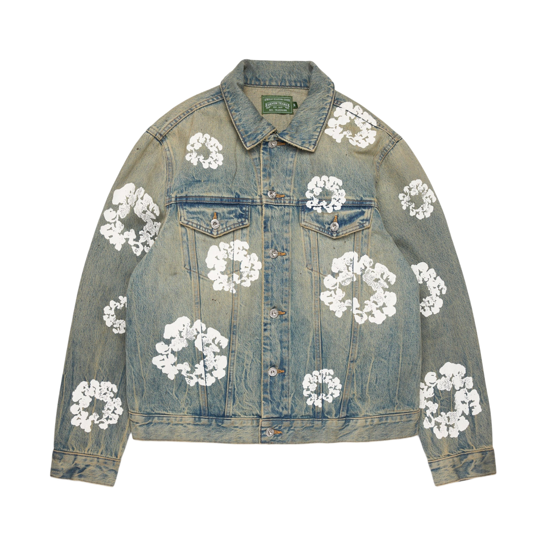 데님 티어스 코튼 리쓰 데님 자켓 더티 위시(Denim Tears Cotton Wreath Denim Jacket Dirty Wash)