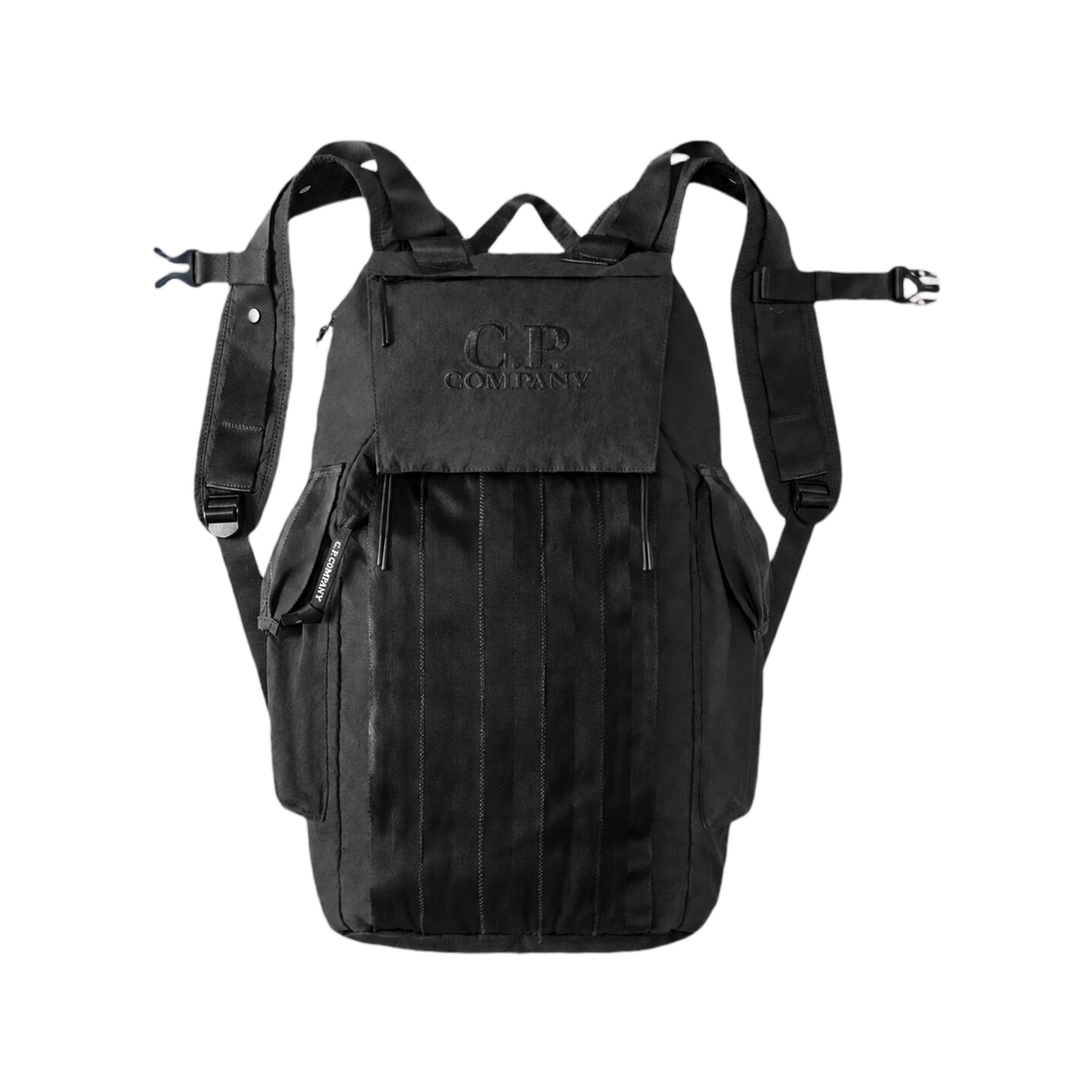 21CMAC133A005349M999 C.P. Company Herringbone Mixed Backpack Black - 26FW
