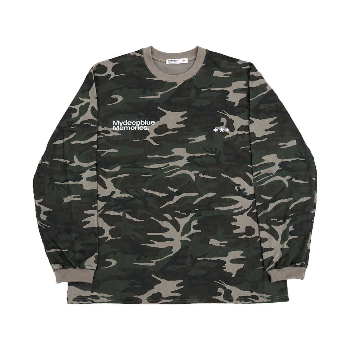 마이딥블루메모리즈 심볼 로고 카모 롱슬리브 티셔츠#3 카키(MydeepblueMemories Mm Symbol Logo Camo Long Sleeve #3 Khaki) - 2