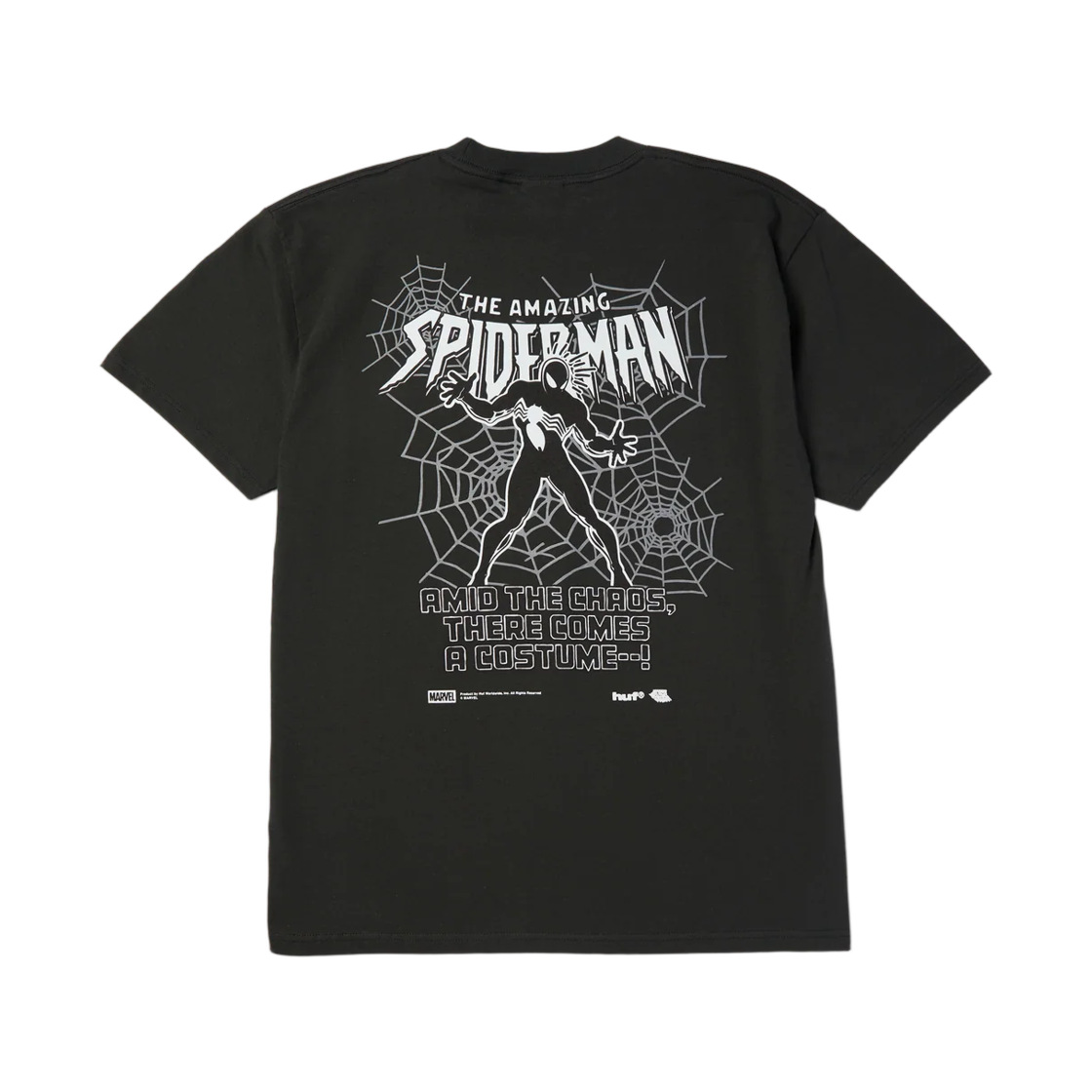 허프 x 스파이더 맨 시크릿 워 워시드 티셔츠 워시드 블랙(Huf x Spider Man Secret Wars Washed T-Shirt Washed Black) - 1