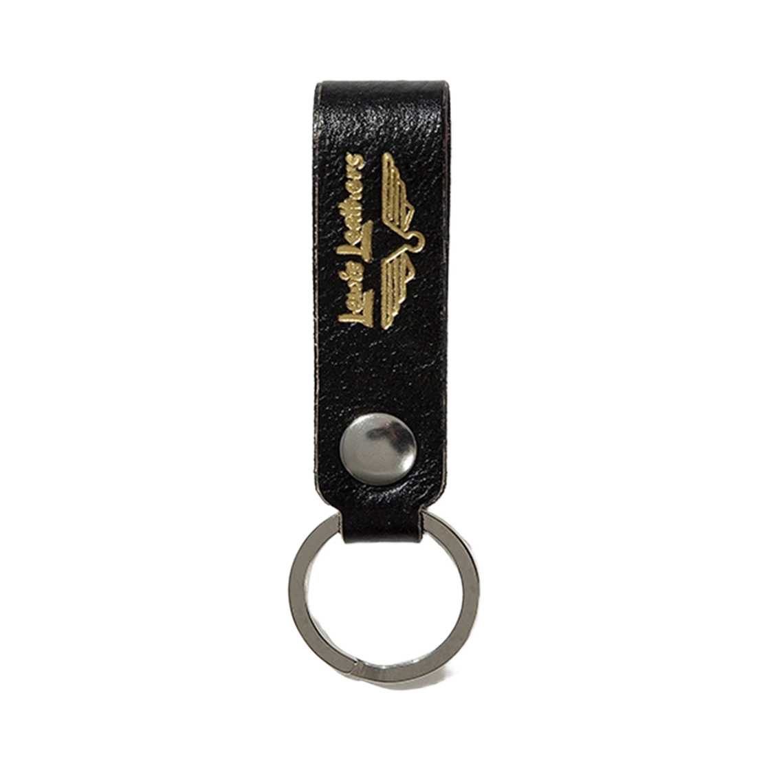 Belt Loop Key Ring MK.1 / Black & Gold Lewis Leathers Vegetable Cow Belt Loop Key Ring MK.1 Black & Gold