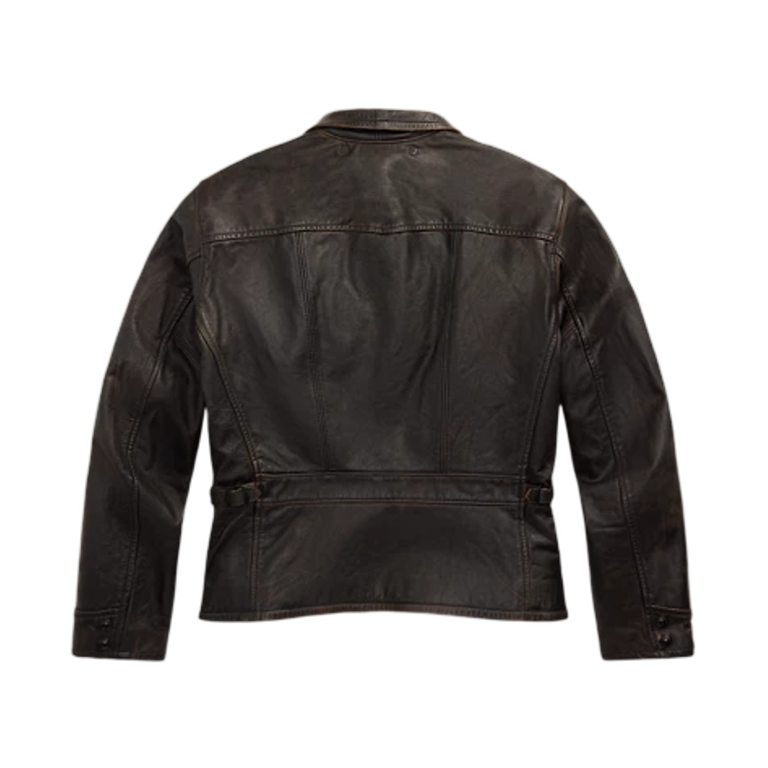 더블알엘 레더 자켓 블랙 오버 브라운(Double RL Leather Jacket Black Over Brown) - 2