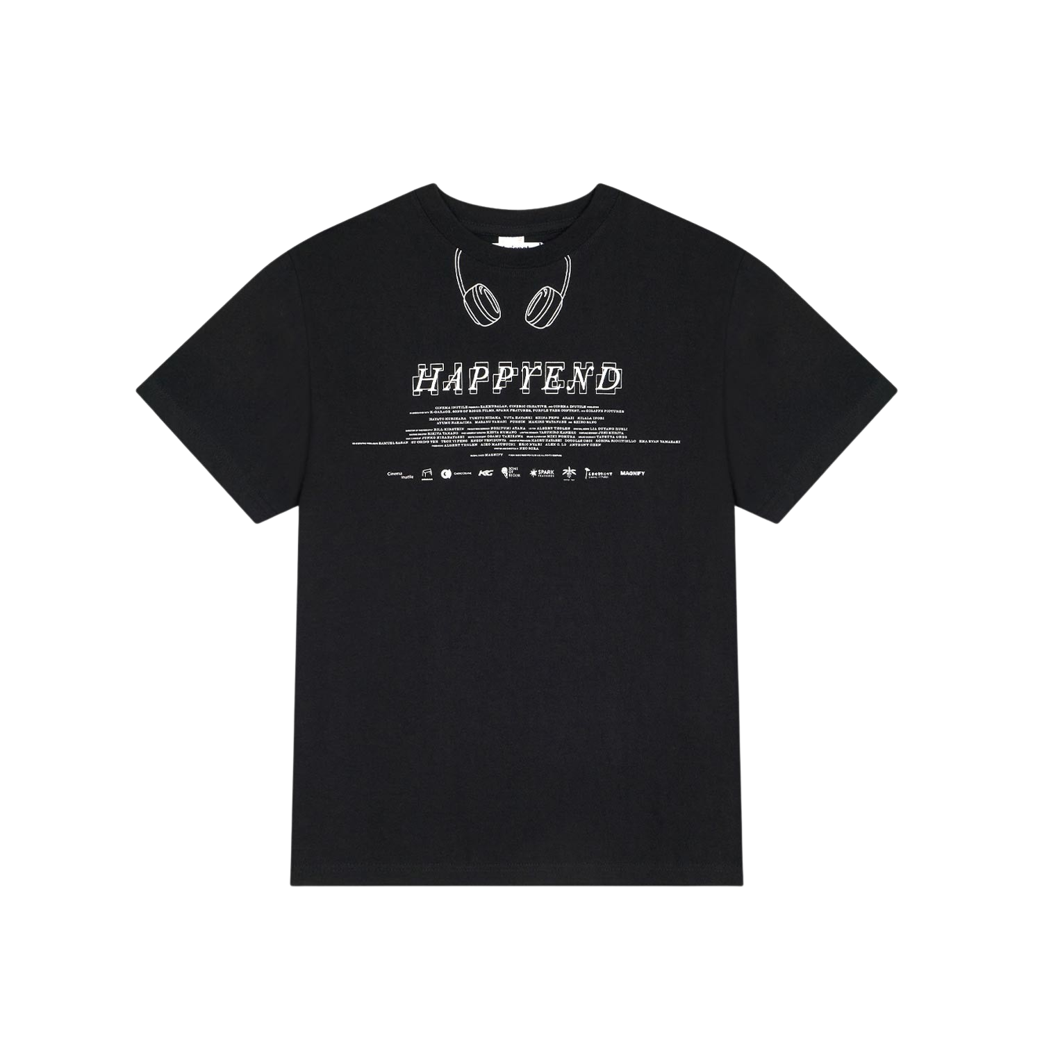 [KREAM 단독] 사파리스팟 x 해피엔드 헤드셋 티셔츠 (블랙)([KREAM 단독] Safarispot X Happyend Headset T-Shirt (Black))