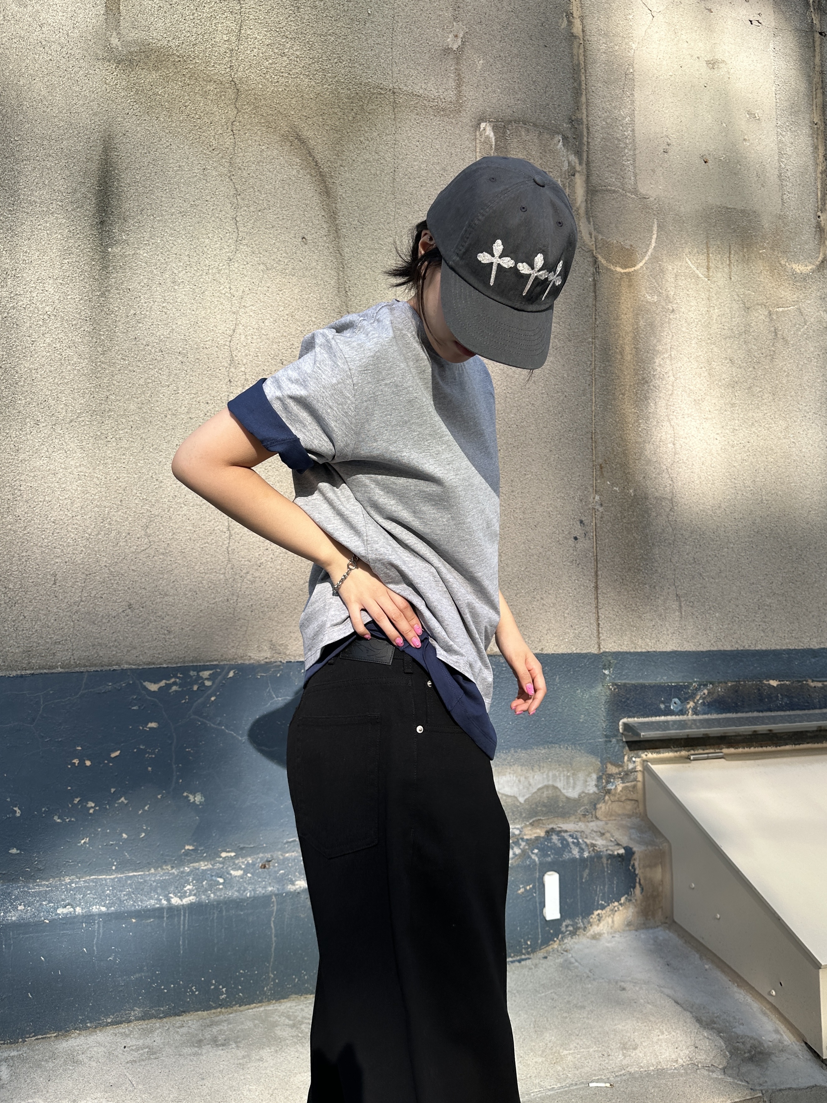 Millo Archive Rubens Cap Washed Charcoal, Millo Archive Rubens Cap Washed Black 착용 스타일 - 3