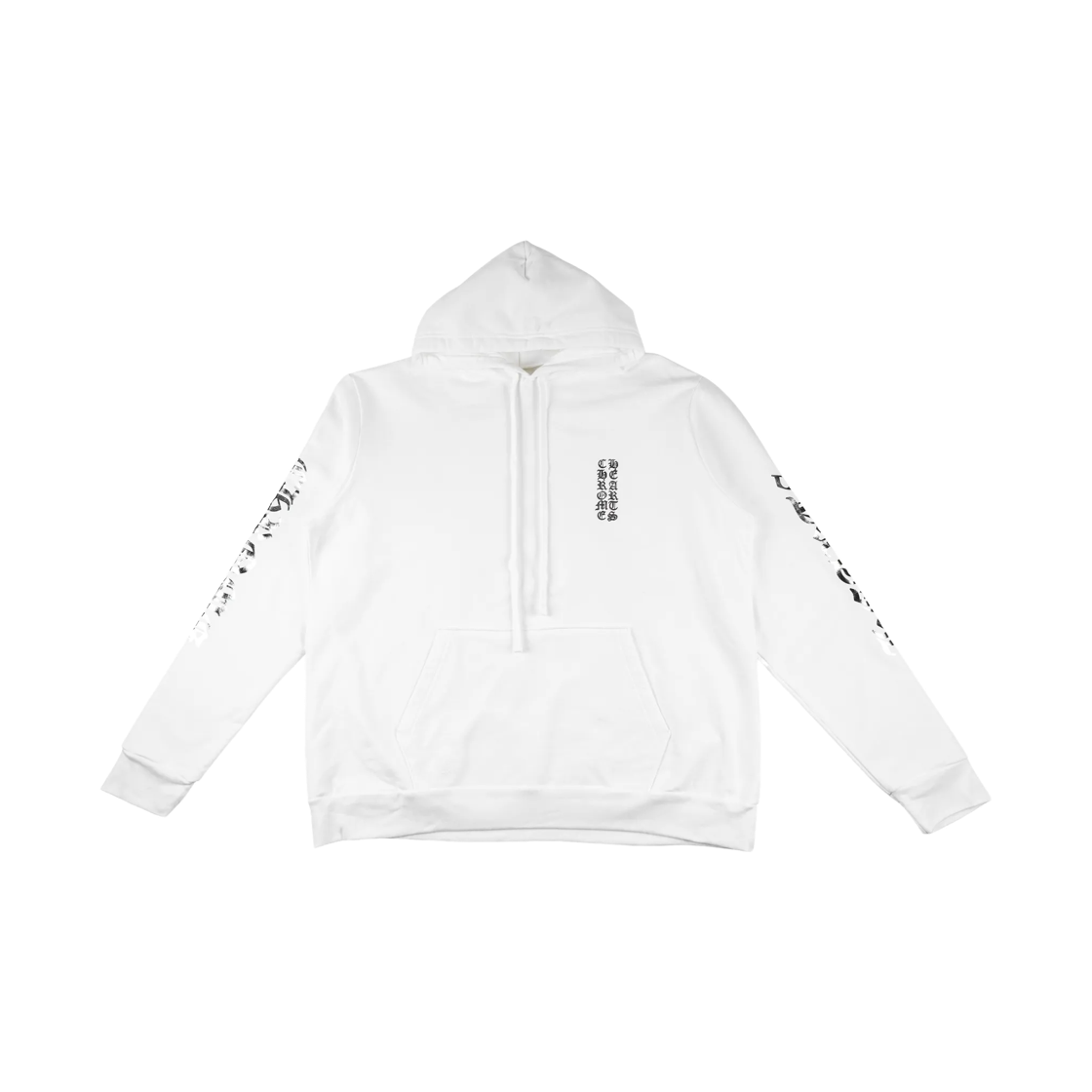 - Chrome Hearts Foil Vertical Logo Hoodie White