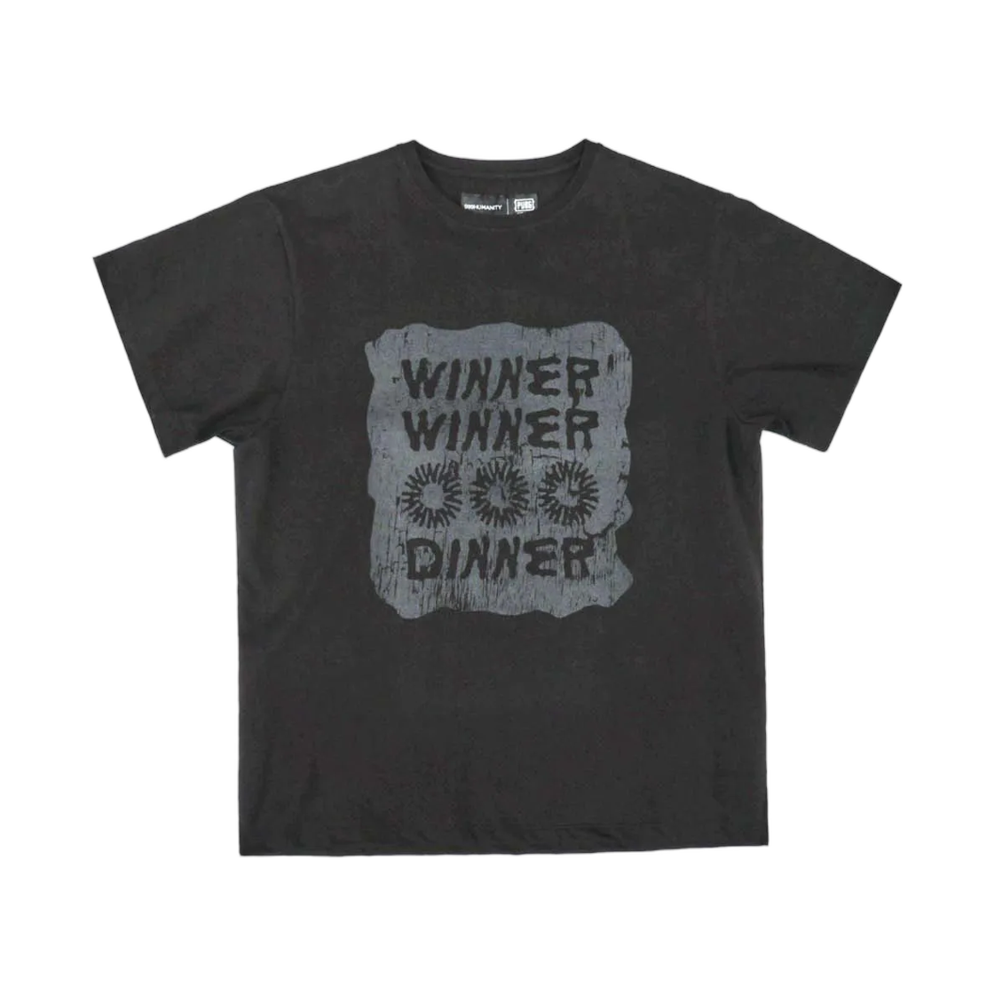 999휴머니티 x 배틀그라운드 모바일 WWCD 하프 티셔츠 블랙(999Humanity x PUBGM WWCD Half T-Shirt Black)