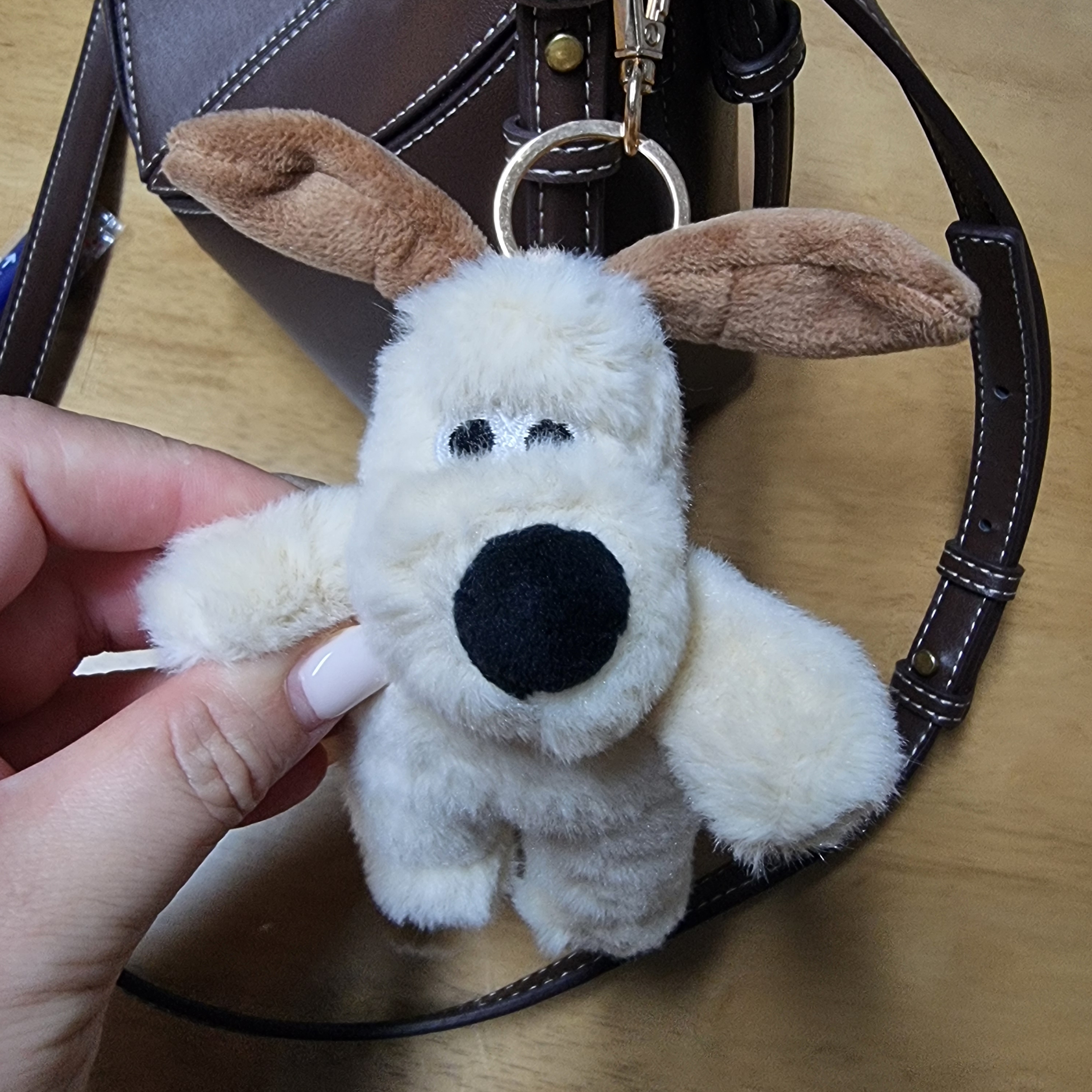 Dream C&C Wallace & Gromit Keyring Plush 16cm 착용 스타일