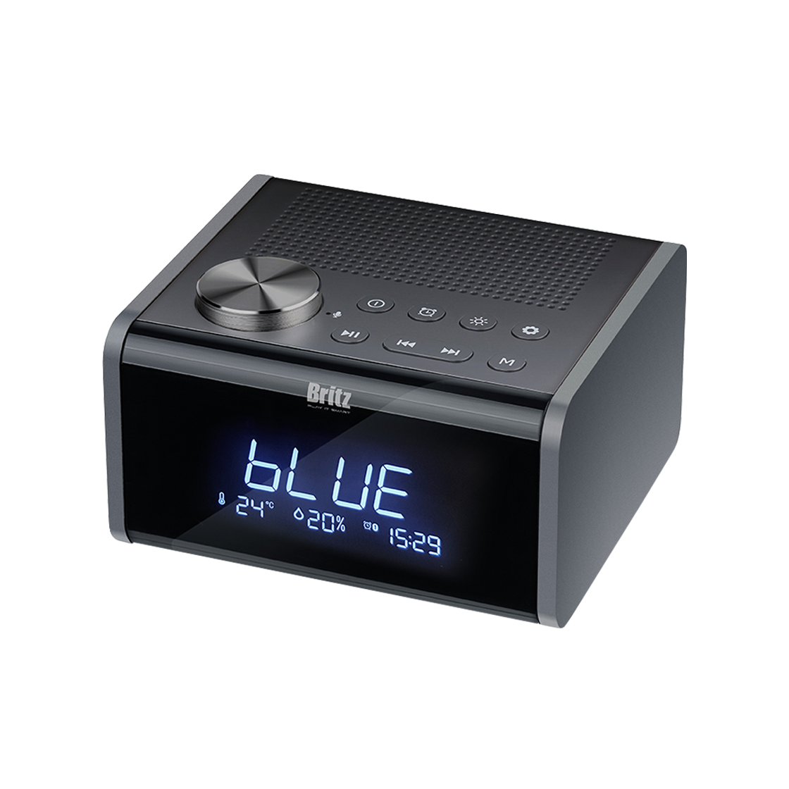 브리츠 BA-CL2 블루투스 스피커 (알람시계/FM라디오)(Britz BA-CL2 Bluetooth Speaker with Digital Clock & FM Radio)