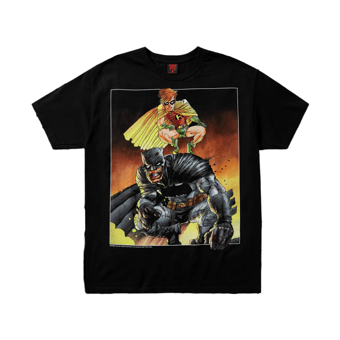 긱스 룰 x 배트맨과 로빈 15 실크스크린 프린팅 티셔츠 블랙(Geeks Rule x Batman & Robin 15 Silkscreen Printing T-Shirt Black) - 1