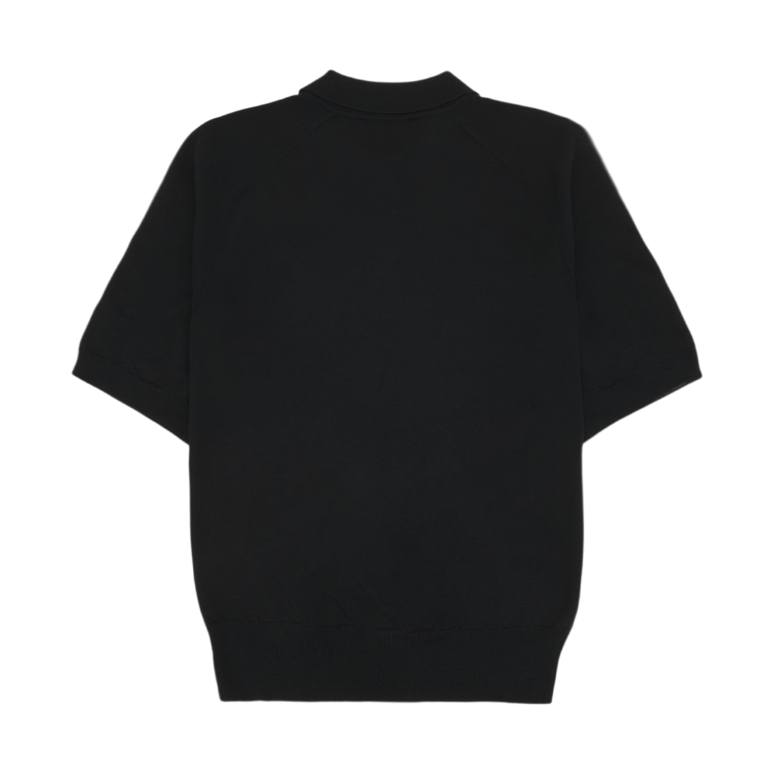아미 블랙 울 숏슬리브 아미 드 하트 폴로 블랙(AMI Black Wool Short Sleeves Ami De Coeur Polo Black) - 2