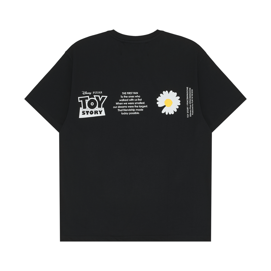 피스마이너스원 x 토이 스토리 더 퍼스트팬 티셔츠 03 블랙(Peaceminusone x Toy Story The First Fan T-Shirt 03 Black) - 1