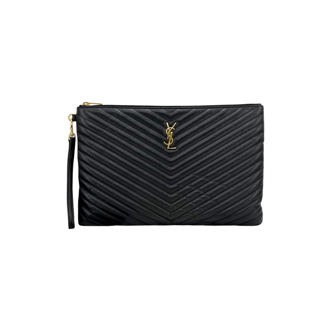 ITIVUQ52VKNK Saint Laurent Matelasse Women Clutch Bag Black 440222