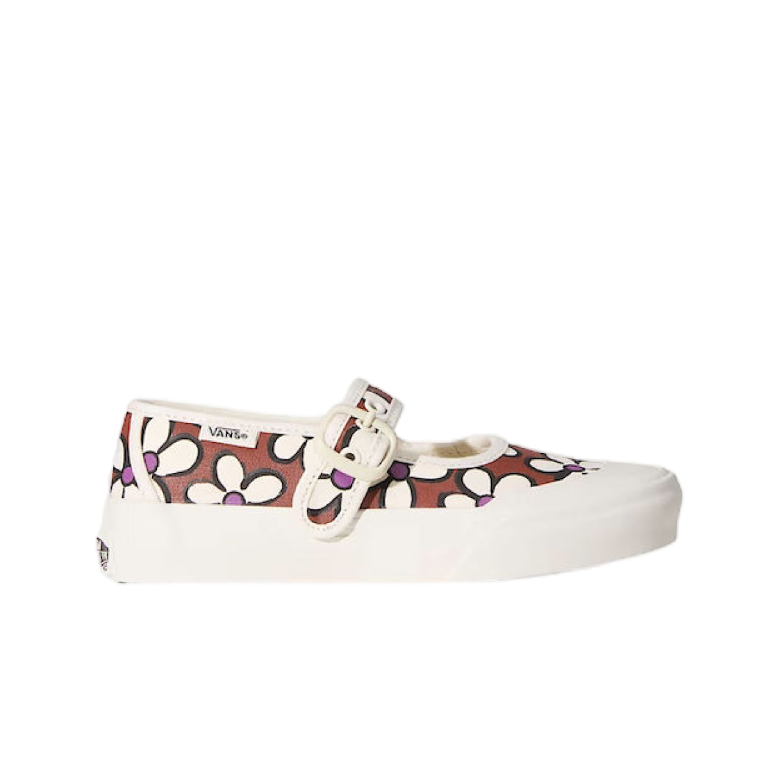 VN000CYKFSB (Kids) Vans Mary Jane Painted Floral Rust