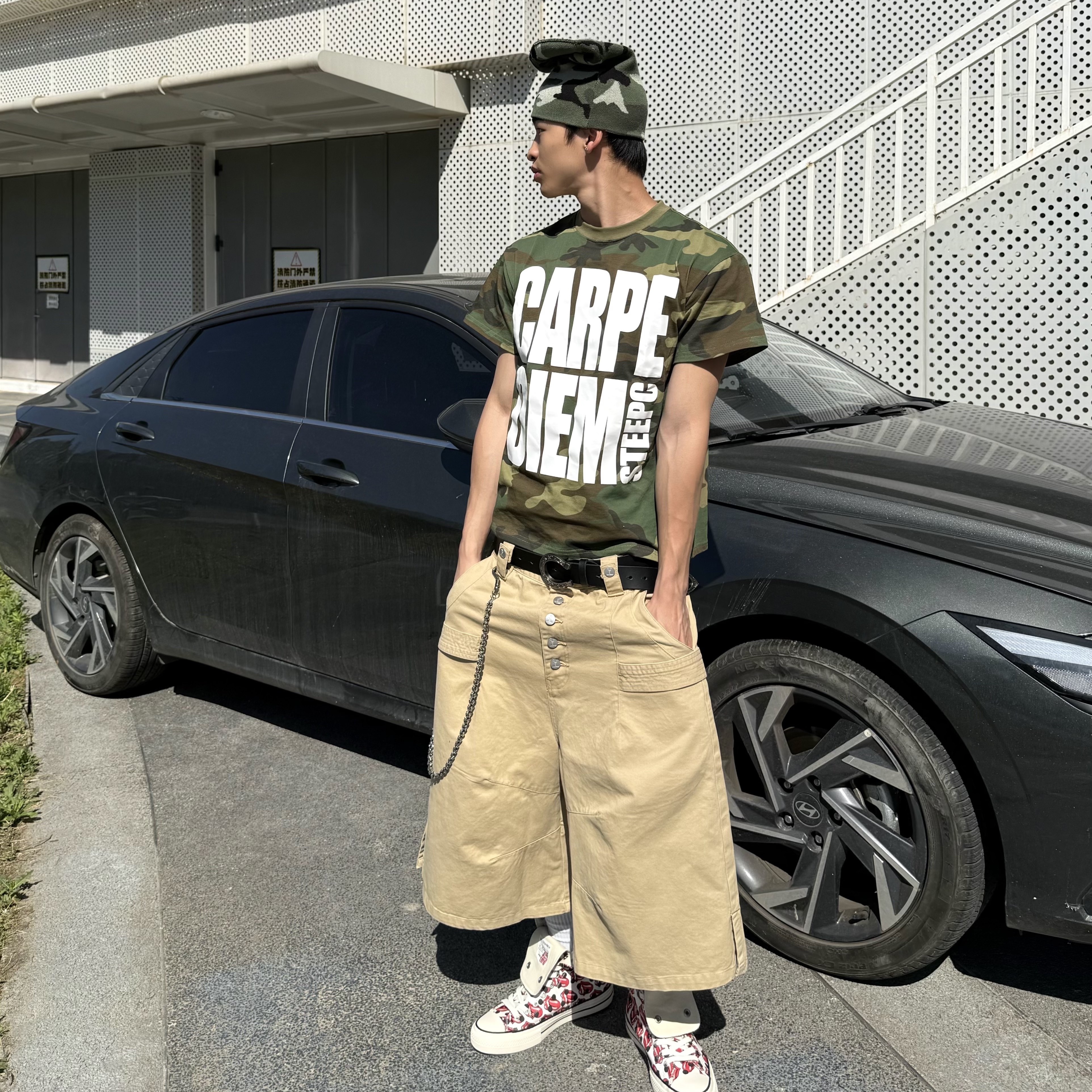 STEEPC Thursday*Long Bermuda Work Pants 착용 스타일 - 3
