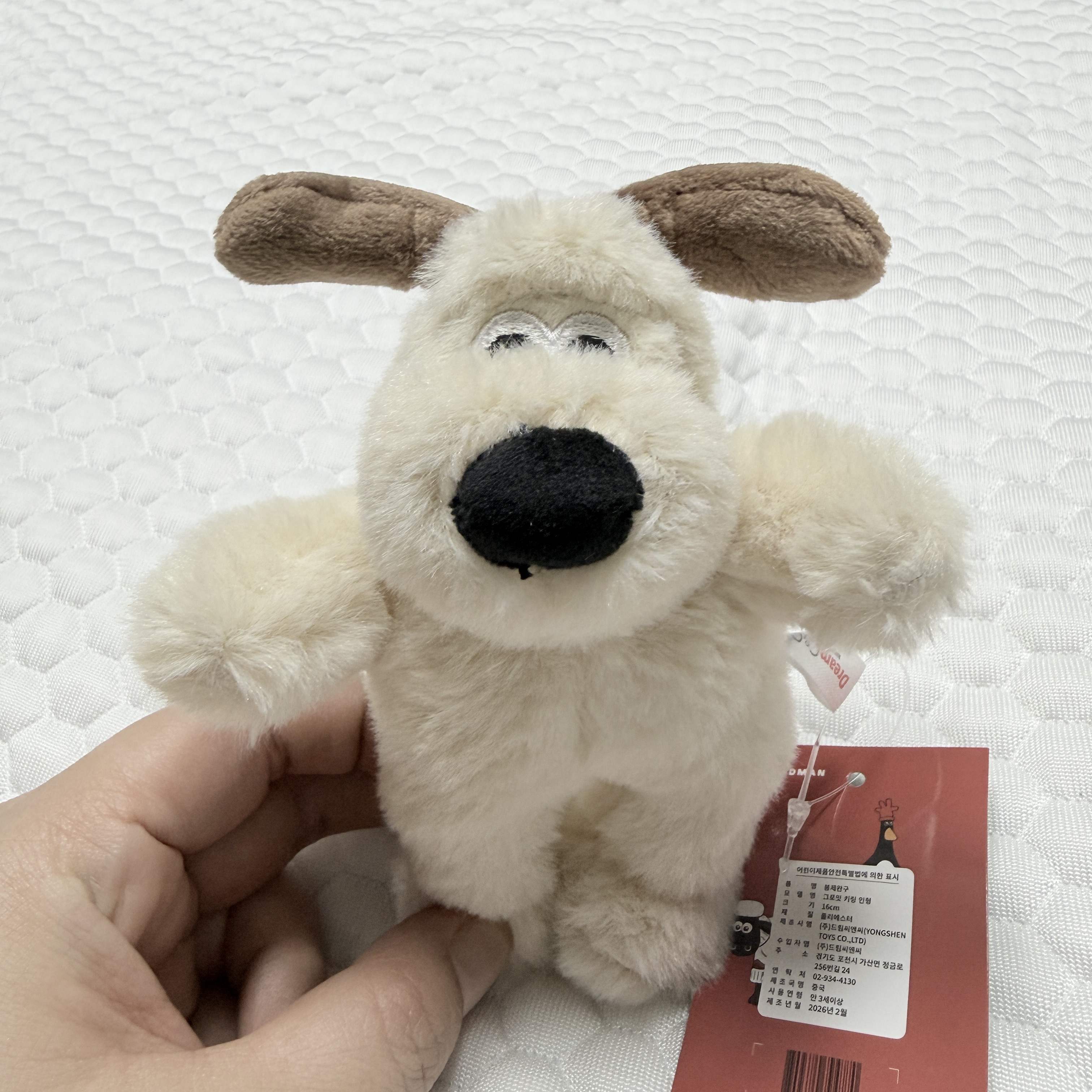 Dream C&C Wallace & Gromit Keyring Plush 16cm 착용 스타일