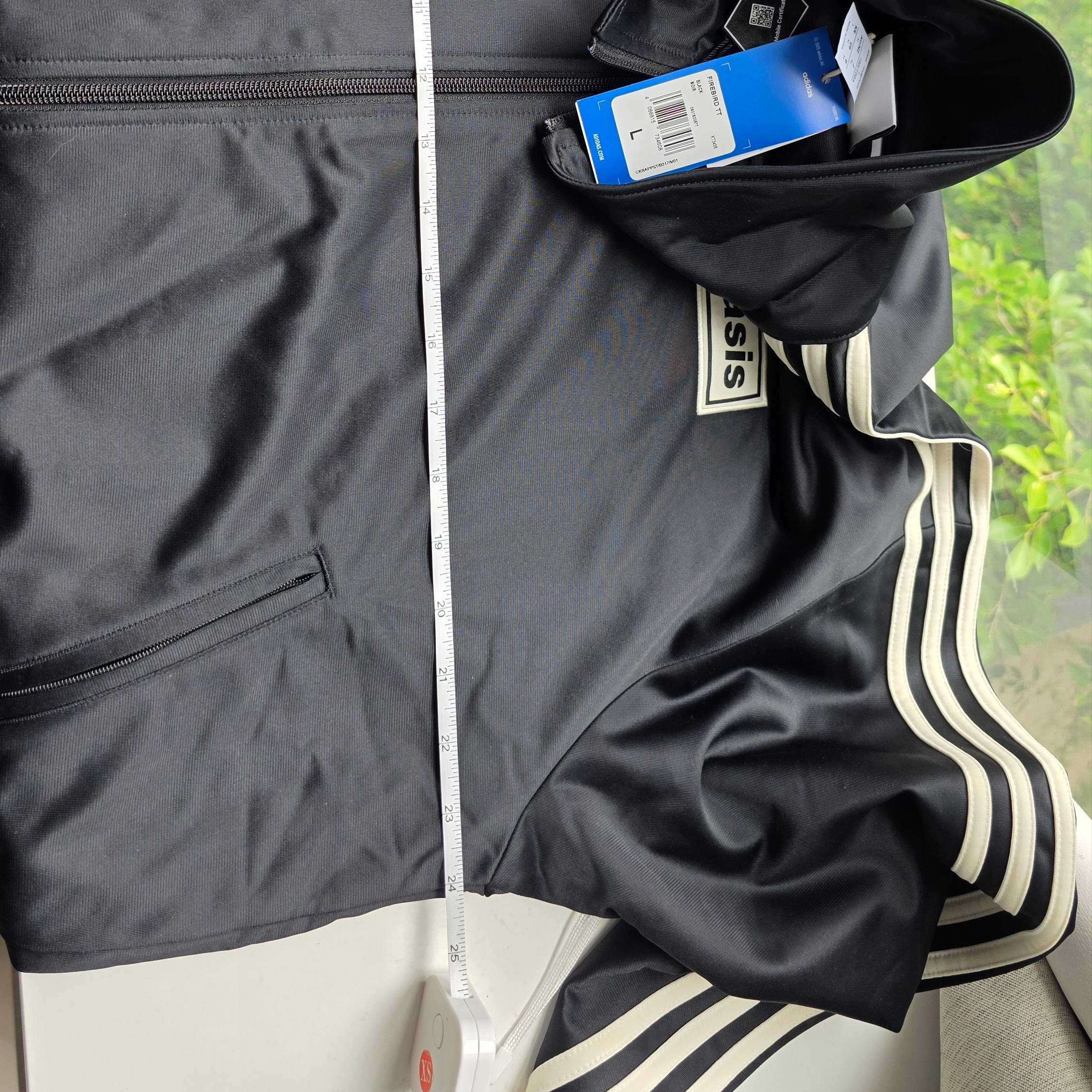 Adidas x Oasis Tour Firebird Track Top Night Indigo - KR Sizing 착용 스타일 - 2