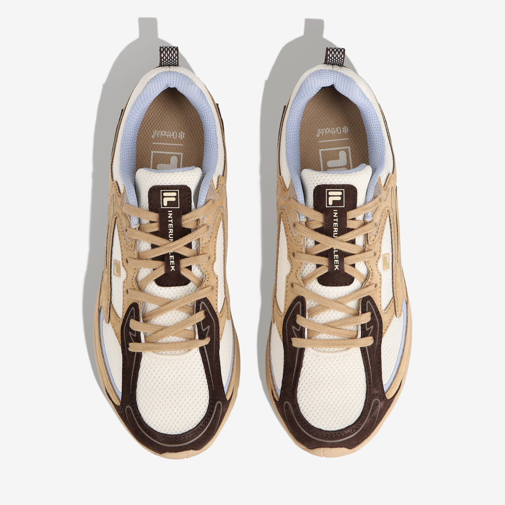 [6% 적립] 휠라 인터런 슬릭 LX 화이트브라운([6% 적립] FILA Interrun Sleek LX White/Brown) - 4