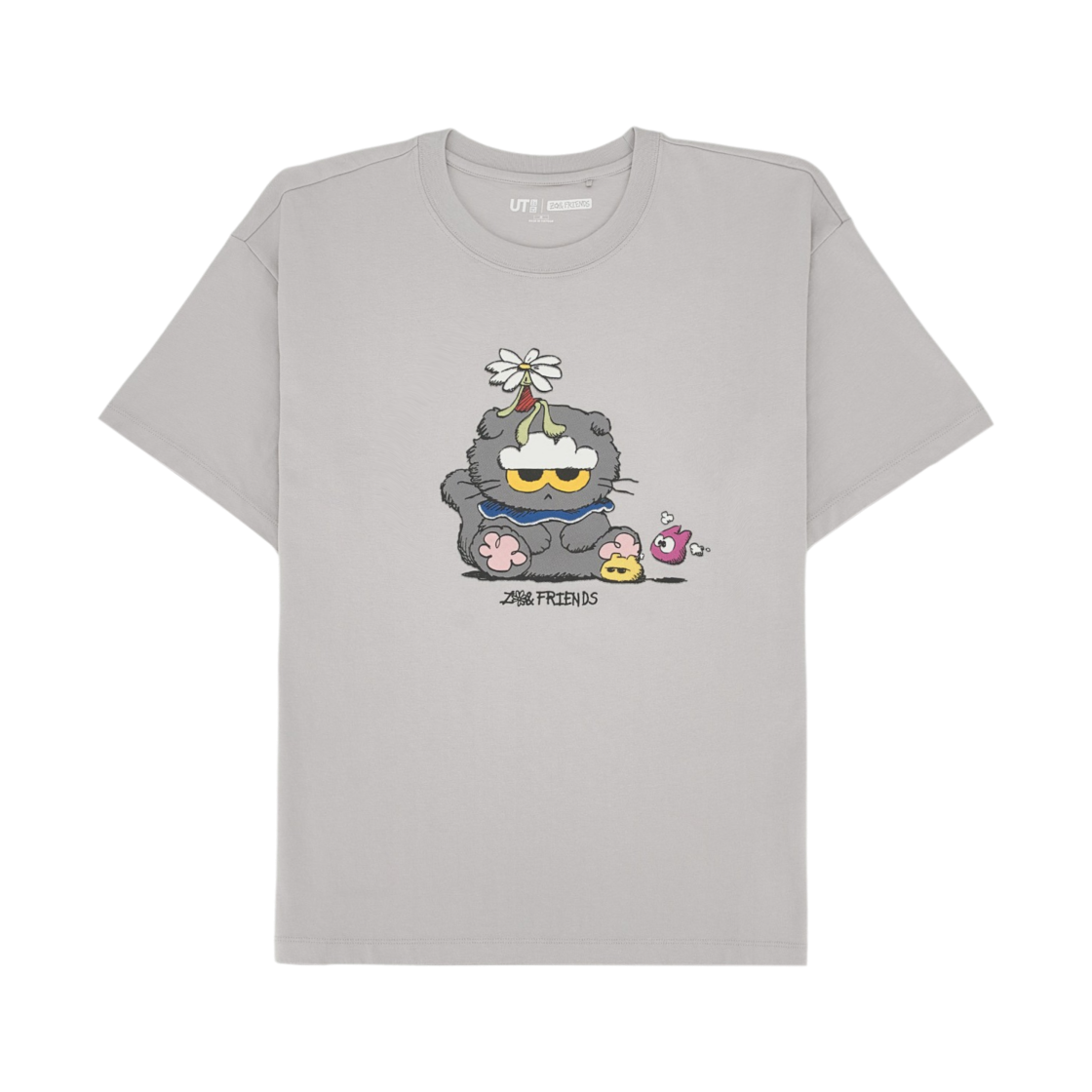 490277-02 (W) Uniqlo UT x Zo&Friends Graphic T-Shirt B Light Gray