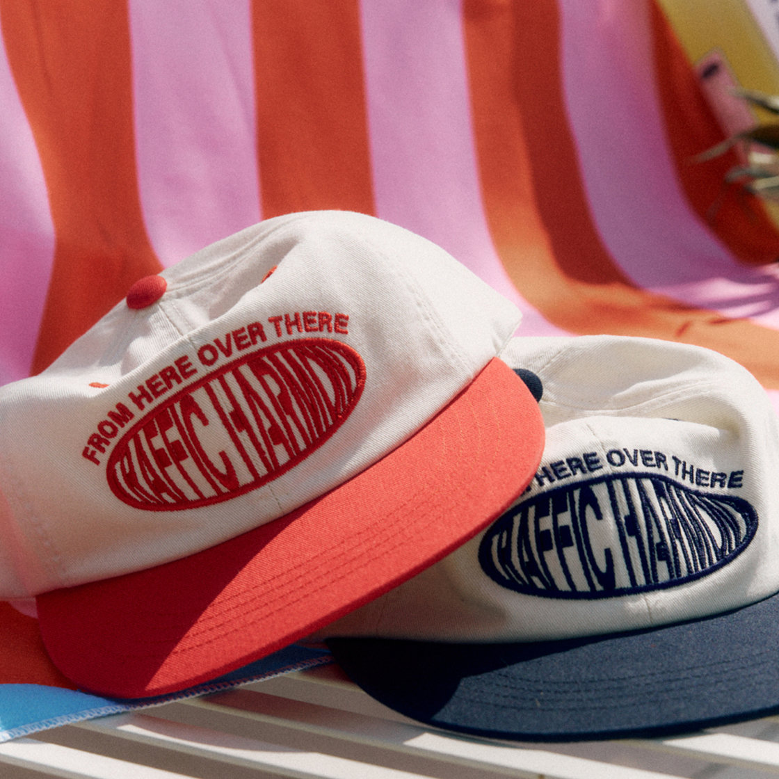 트래픽하모니 라운드 로고 트러커햇 아이보리&레드(Traffic Harmony Round Logo Trucker Hat Ivory & Red) - 3