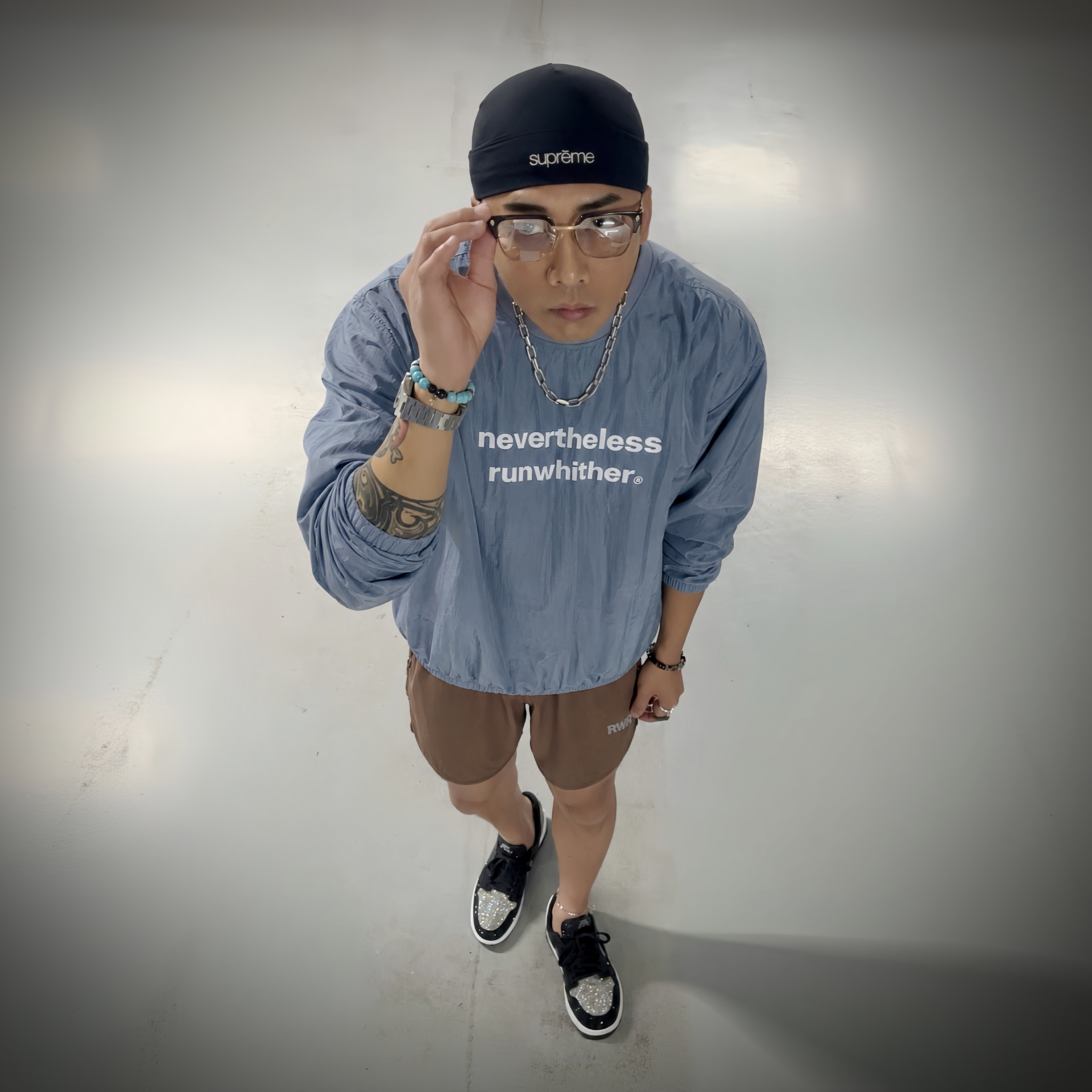 Supreme Base Layer Beanie Black - 26SS, [KREAM 단독] runwhither Windbreaker MTM V2 Blue 착용 스타일 - 1