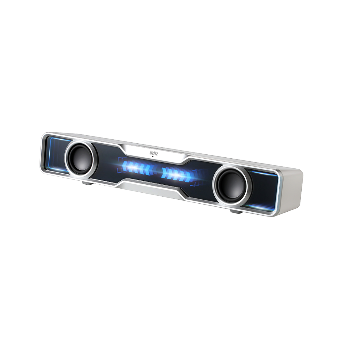 브리츠 BR-MARK2 블루투스 5.4 게이밍 사운드바 스피커 화이트(Britz BR-MARK2 Bluetooth 5.4 Gaming Soundbar Speaker White) - 2