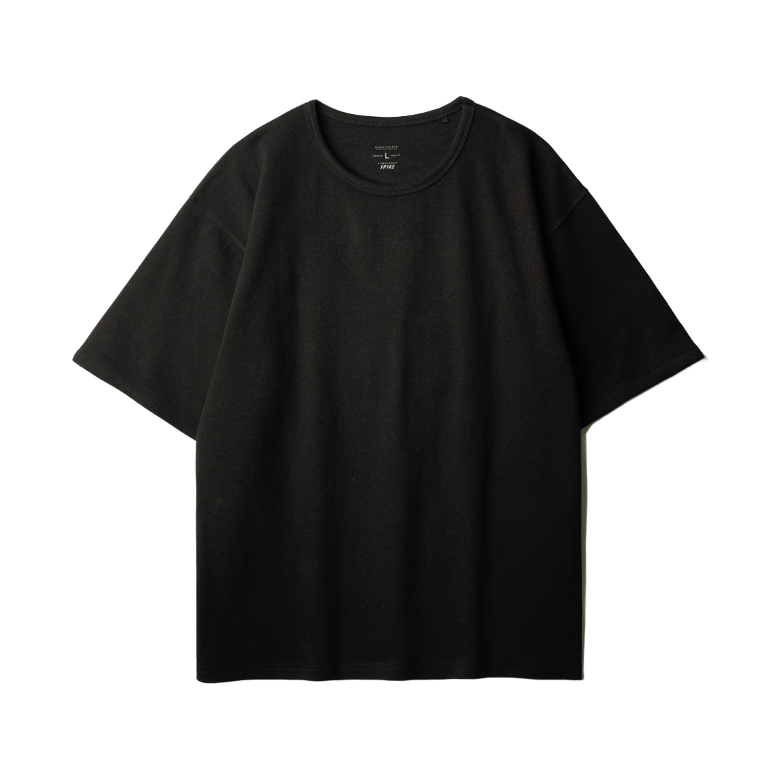 페플 더블코튼 하프 U넥 반팔 블랙 KHST1529(FP142 Double Cotton U Neck Short Sleeve Black KHST1529)